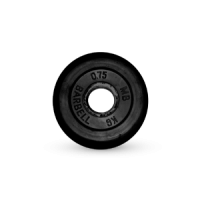 0.75 кг диск (блин) MB Barbell (черный) 26 мм.