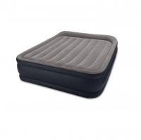 Кровать-матрас "QUEEN DELUXE PILLOW REST RAISED AIRBED WITH FIBER-TECH BIP", эл/н 220V, 203х152х42 INTEX 64136