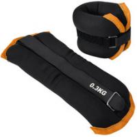 Утяжелители "ALT Sport" (2х0,3кг) (нейлон) в сумке (черный с оранжевой окантовкой) HKAW101-6